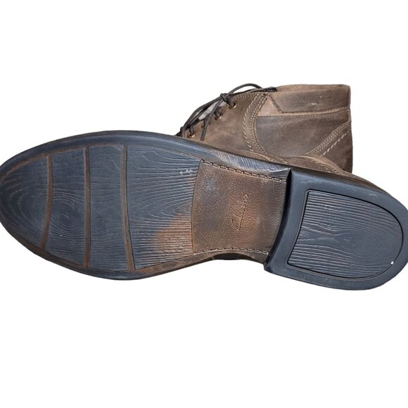 Clark's Chukka Ankle Desert Boots Men's Size 13M Dark Brown Leather Preowned - Picture 7 of 12